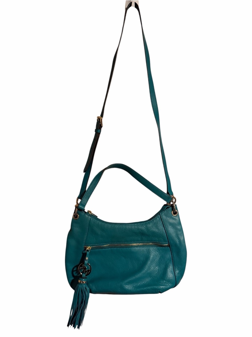 Michael Kors Leather Teal Hobo Cross Body Shoulder Bag Convertible